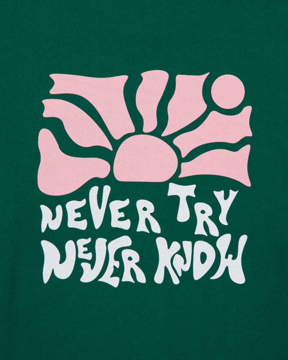 Never Hood Green Hoodie