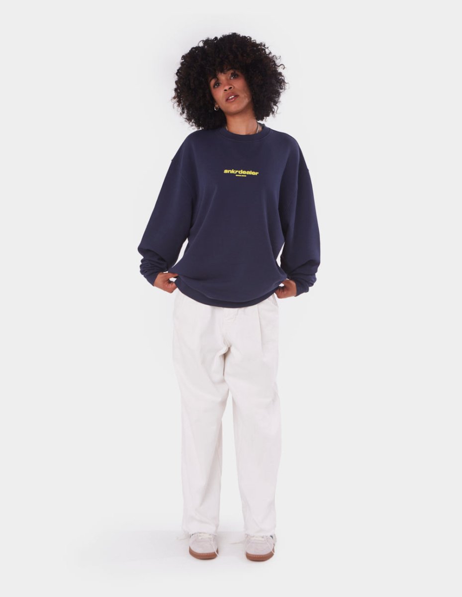 Straight Navy Crewneck