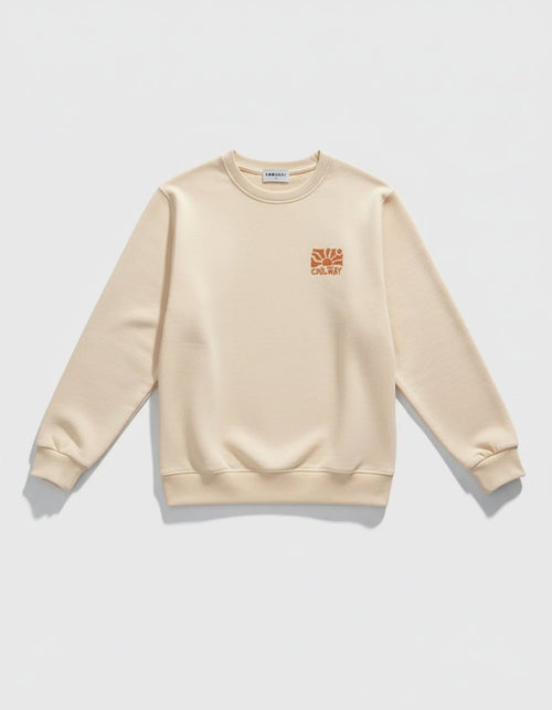 Never Hood Beige Hoodie