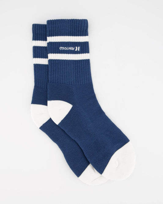 Court Navy Socks