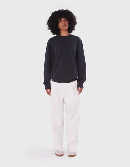 Embossed Black Crewneck